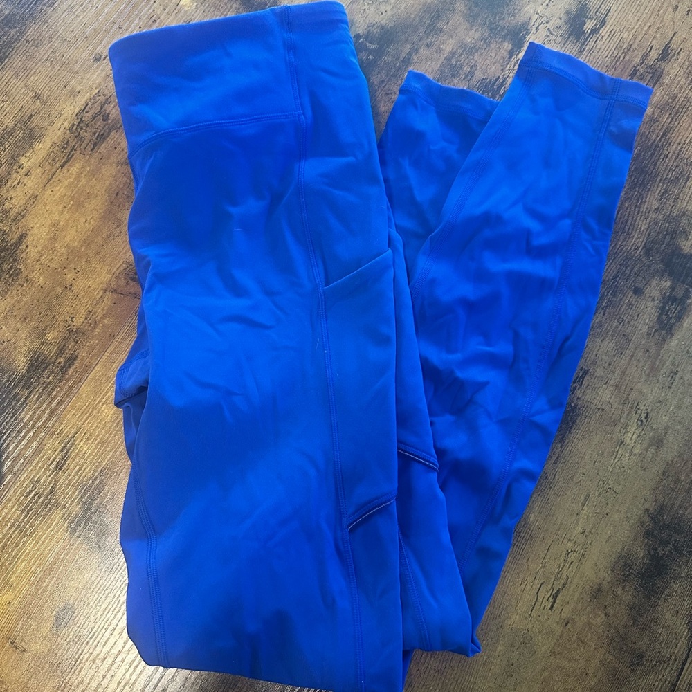 lululemon blue fast and free Leggings